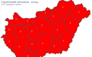 Az egész országban harmadfokú figyelmeztetés